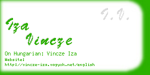 iza vincze business card